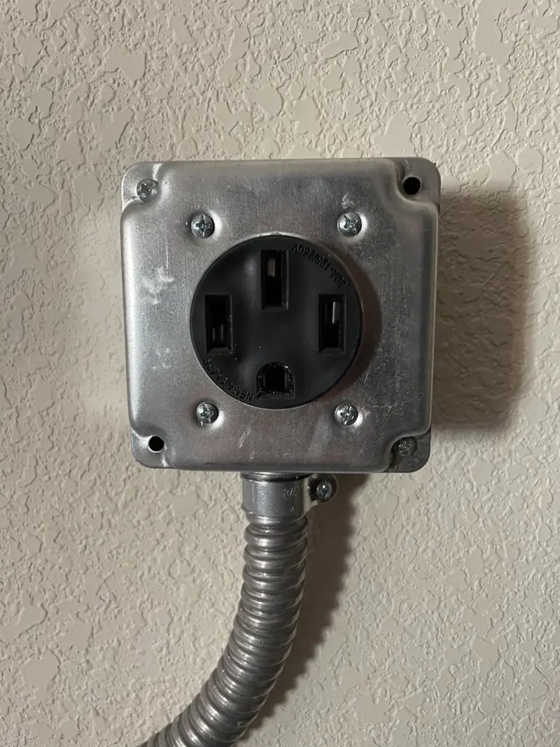 NEMA 14-50 outlet installed for Electrical Panel Upgrade in Kenwood